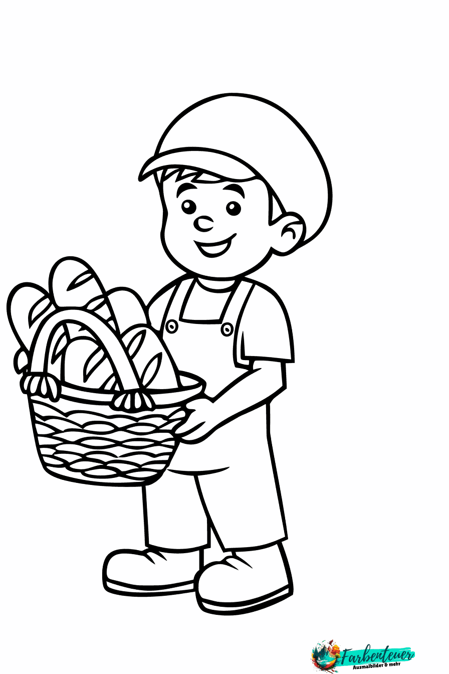Bäcker Ausmalbild 1
