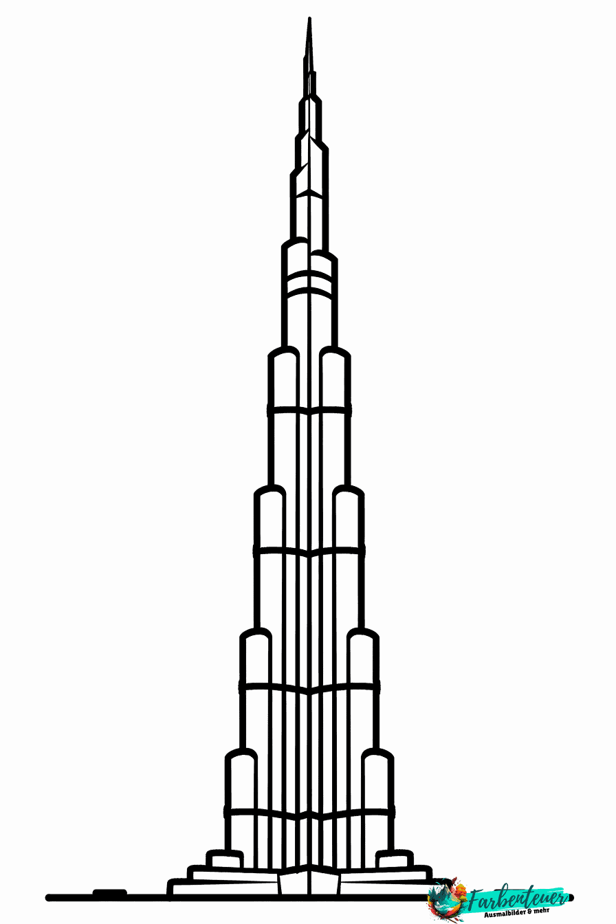 Burj Khalifa Ausmalbild 4