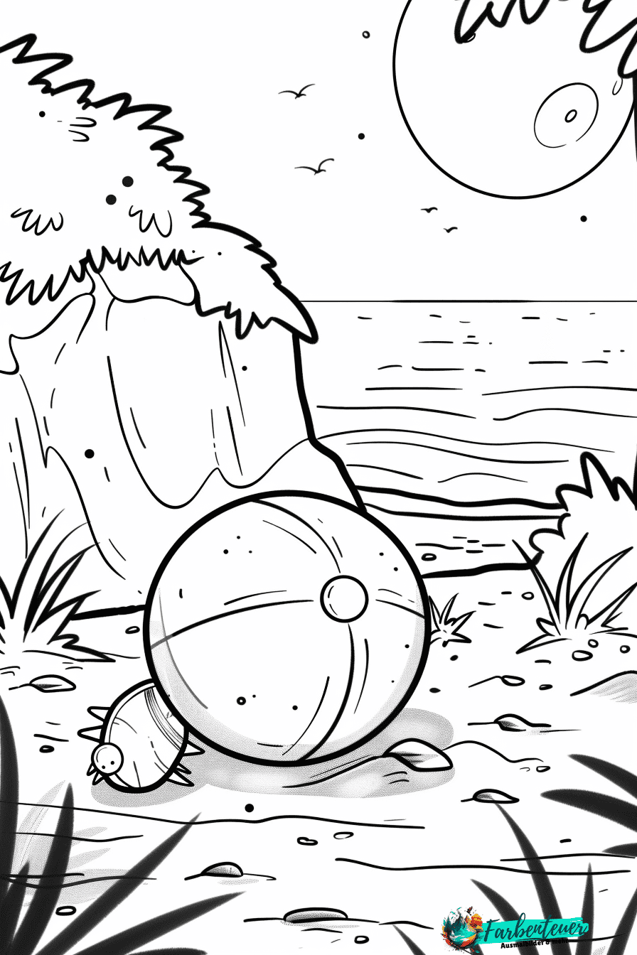 Wasserball Ausmalbild 1