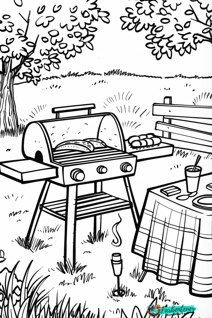 Grill Ausmalbild 1