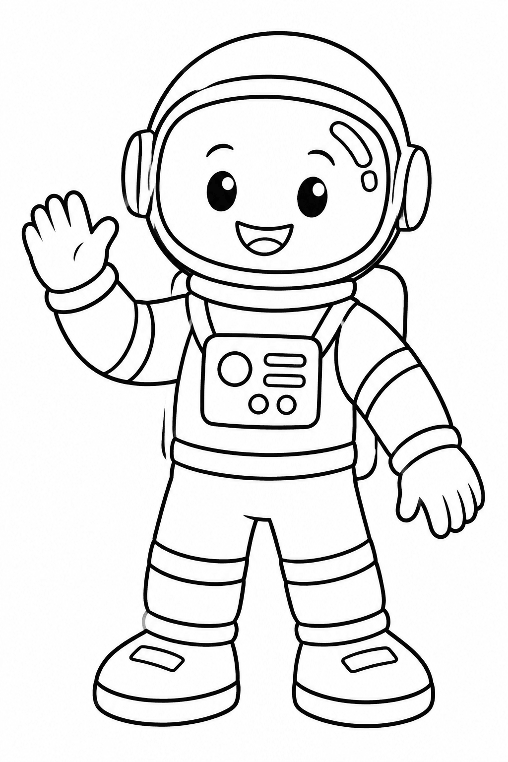Astronaut Ausmalbild 1