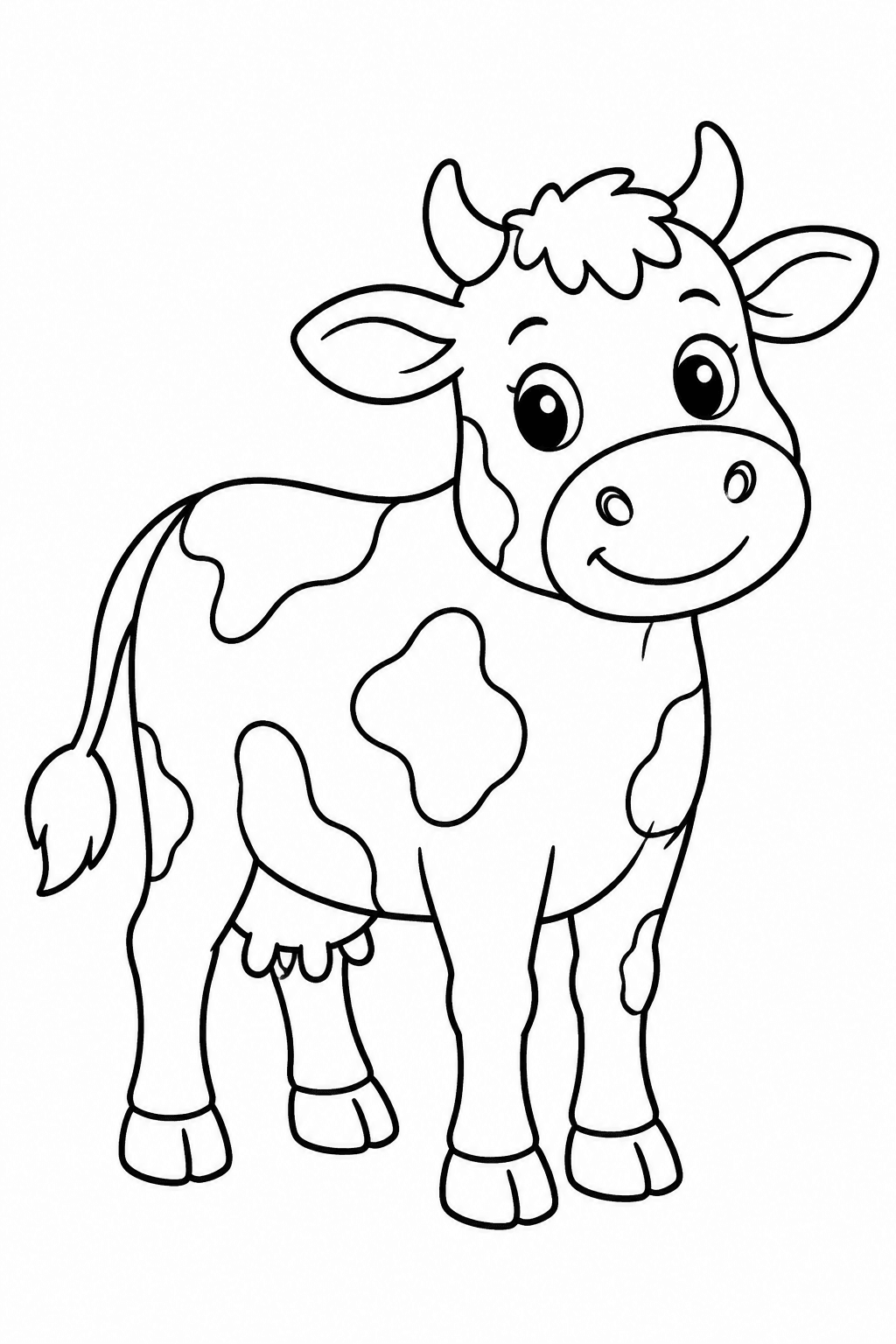 Kuh Ausmalbild 1