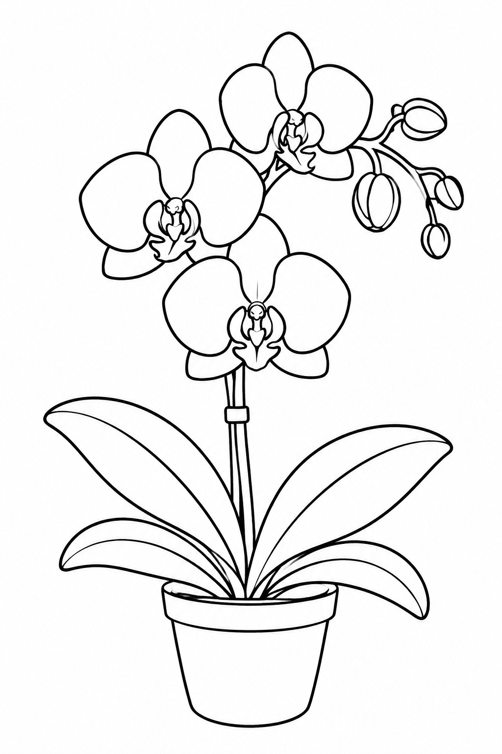 Orchidee Ausmalbild 1