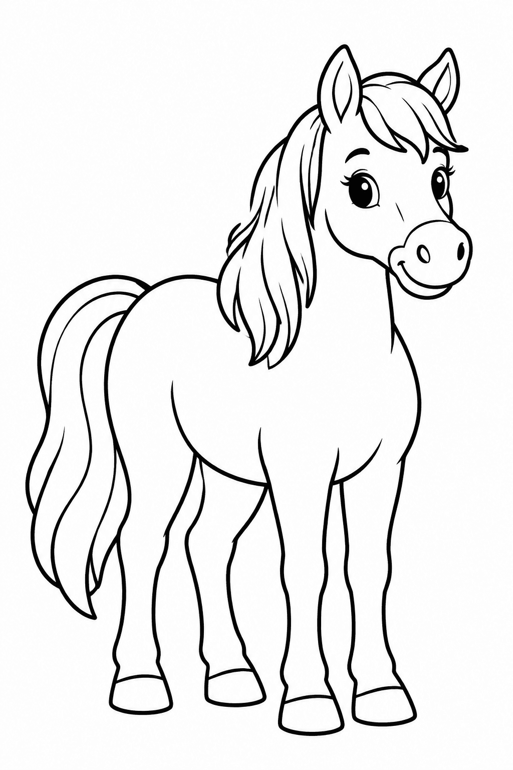 Pferd Ausmalbild 1