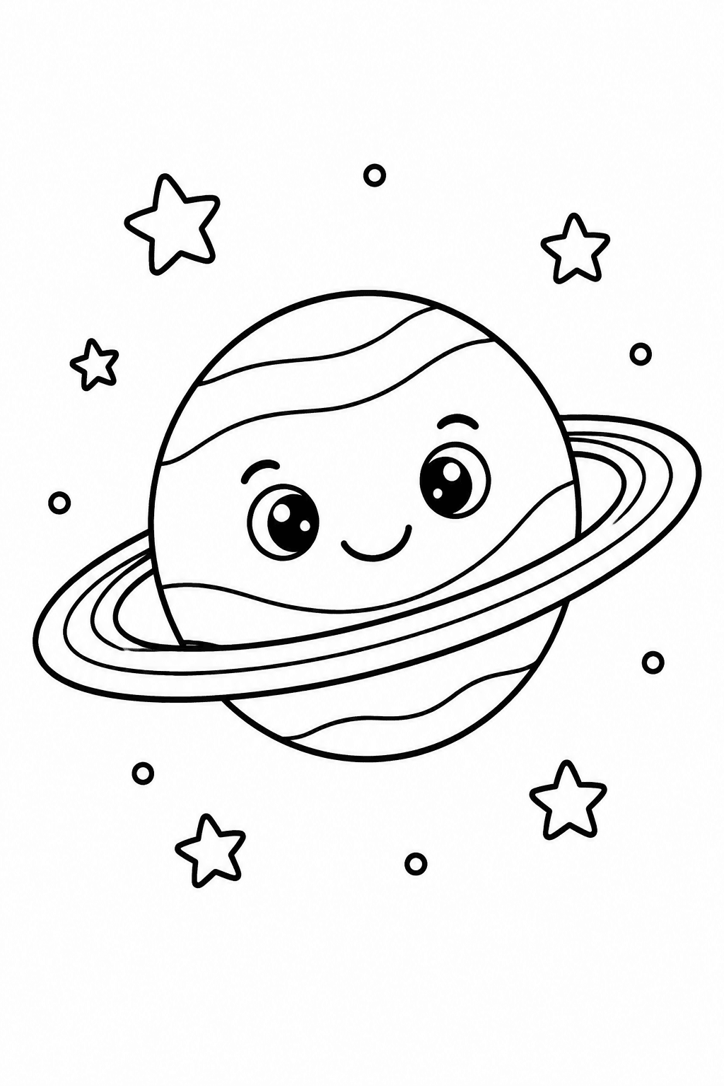Planet Ausmalbild 1