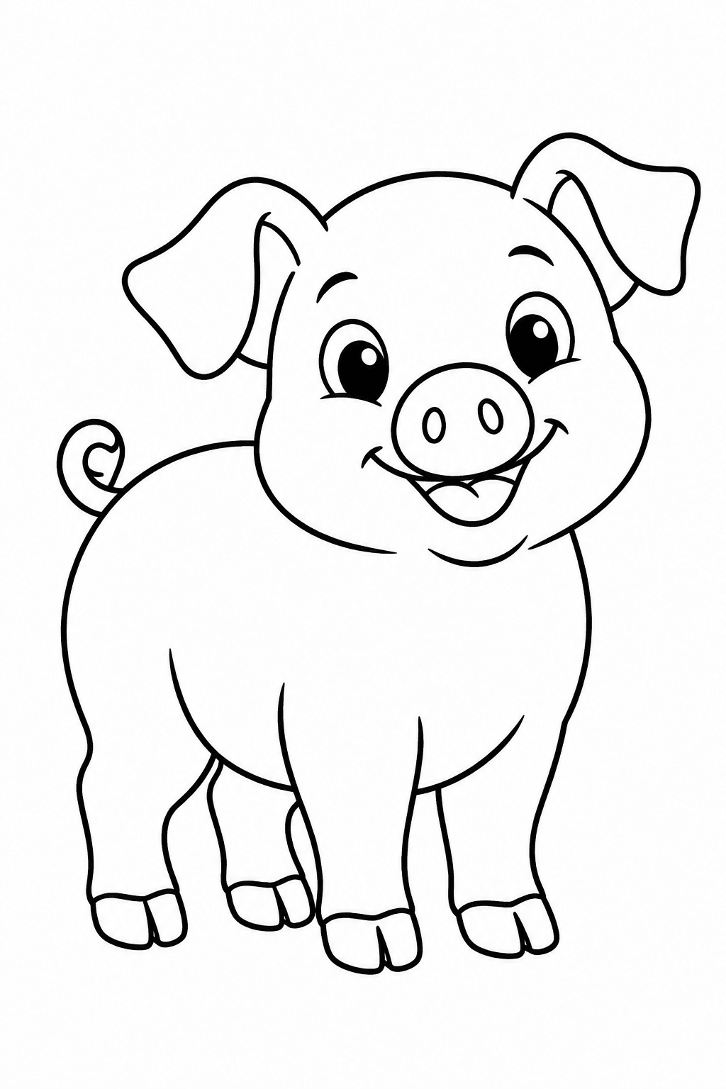 Schwein Ausmalbild 1