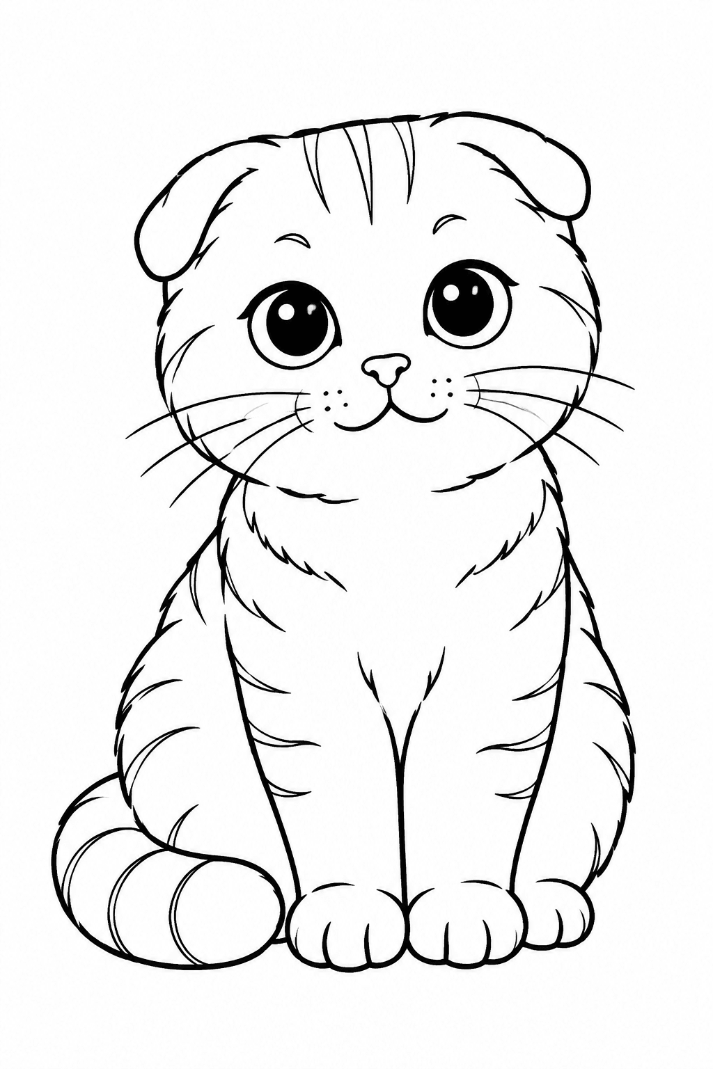 Scottish Fold Ausmalbild 1