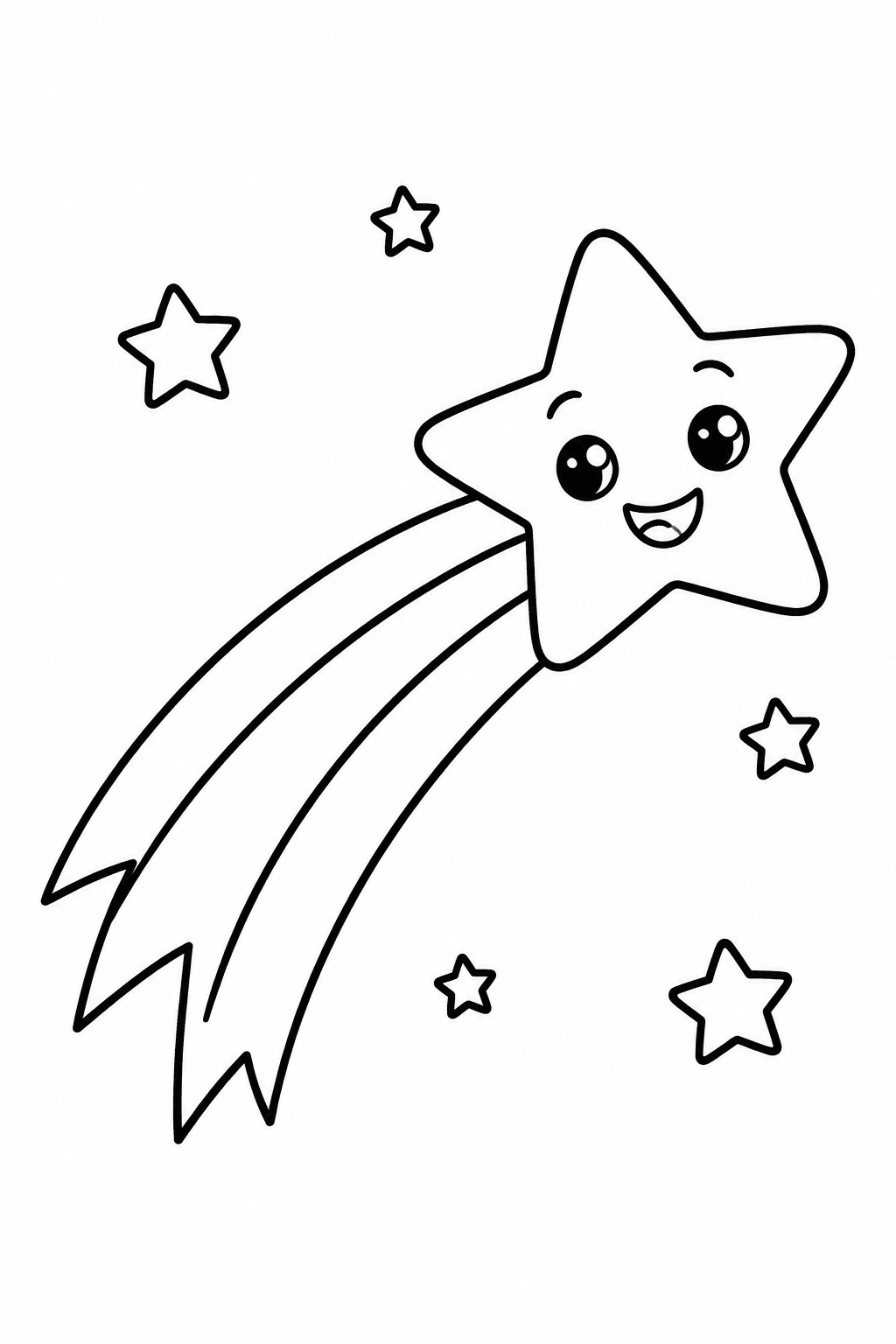 Sternschnuppe Ausmalbild 1