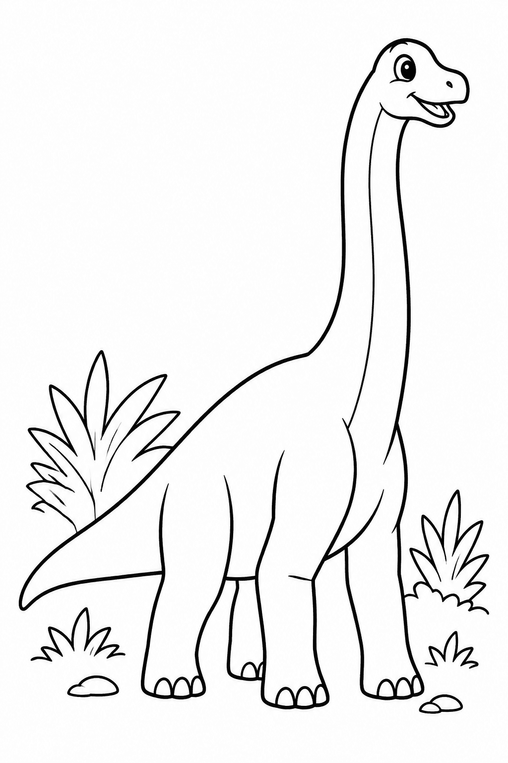 Brachiosaurus Ausmalbild 1