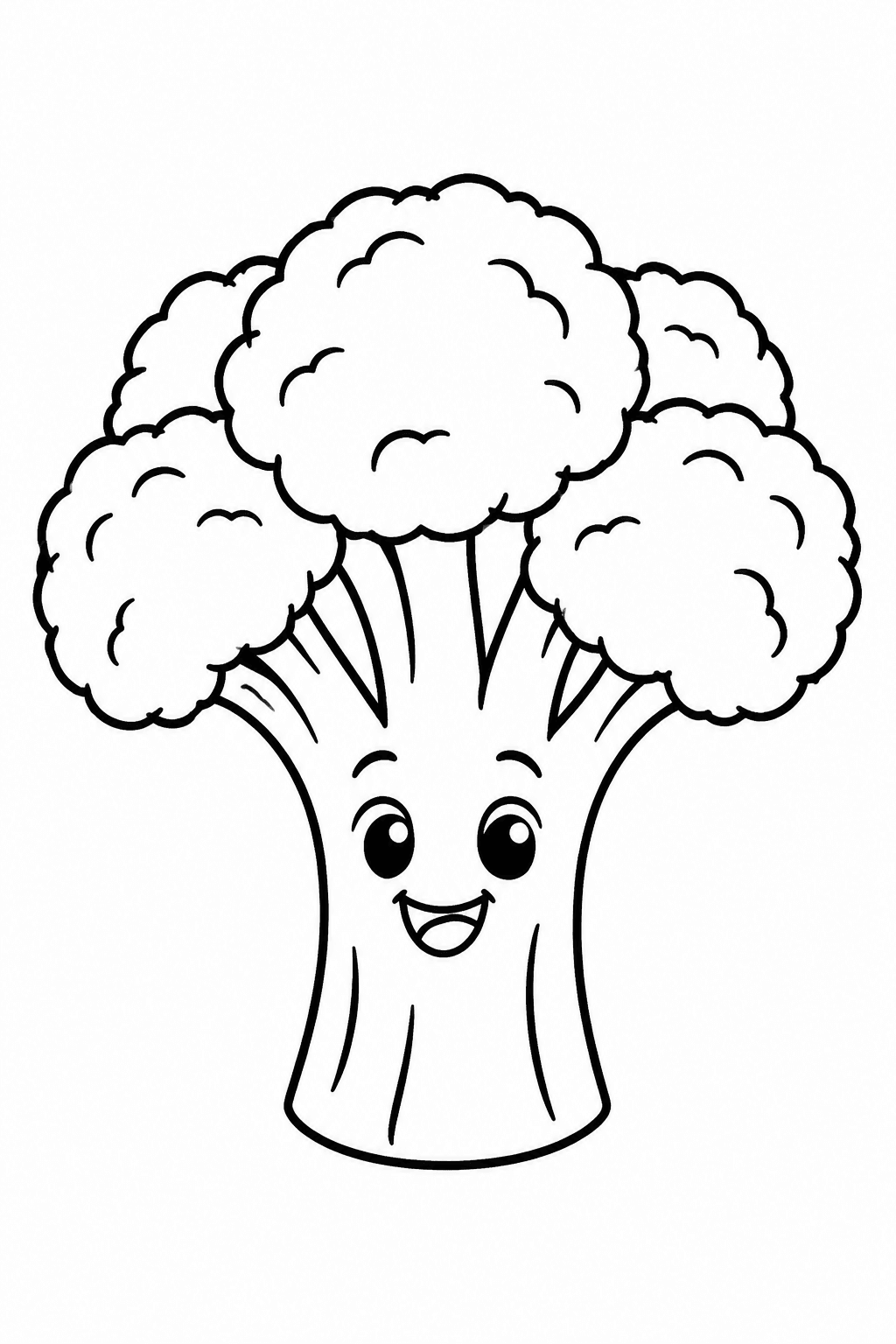 brokkoli Ausmalbild 1
