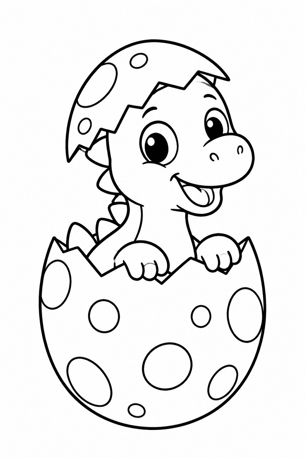 Dinosaurier-Ei Ausmalbild 1