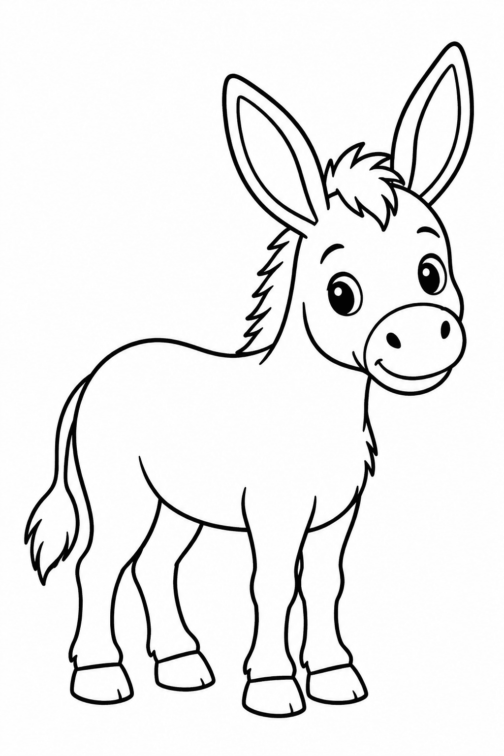 Esel Ausmalbild 1