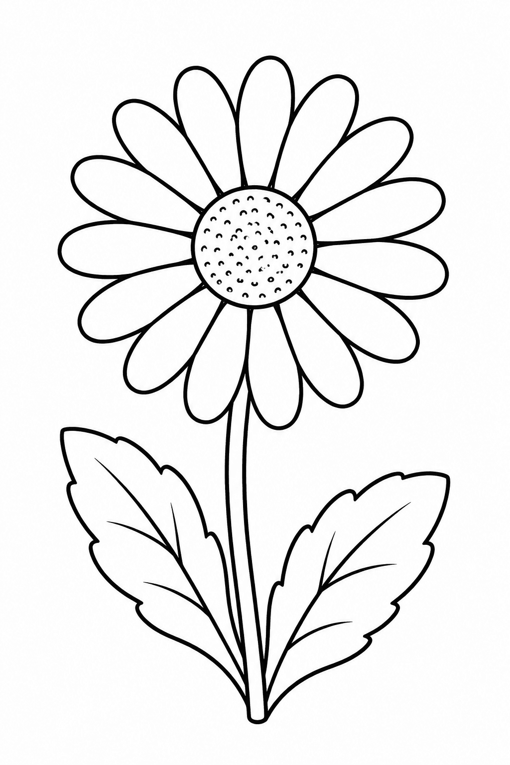 Gänseblümchen Ausmalbild 1