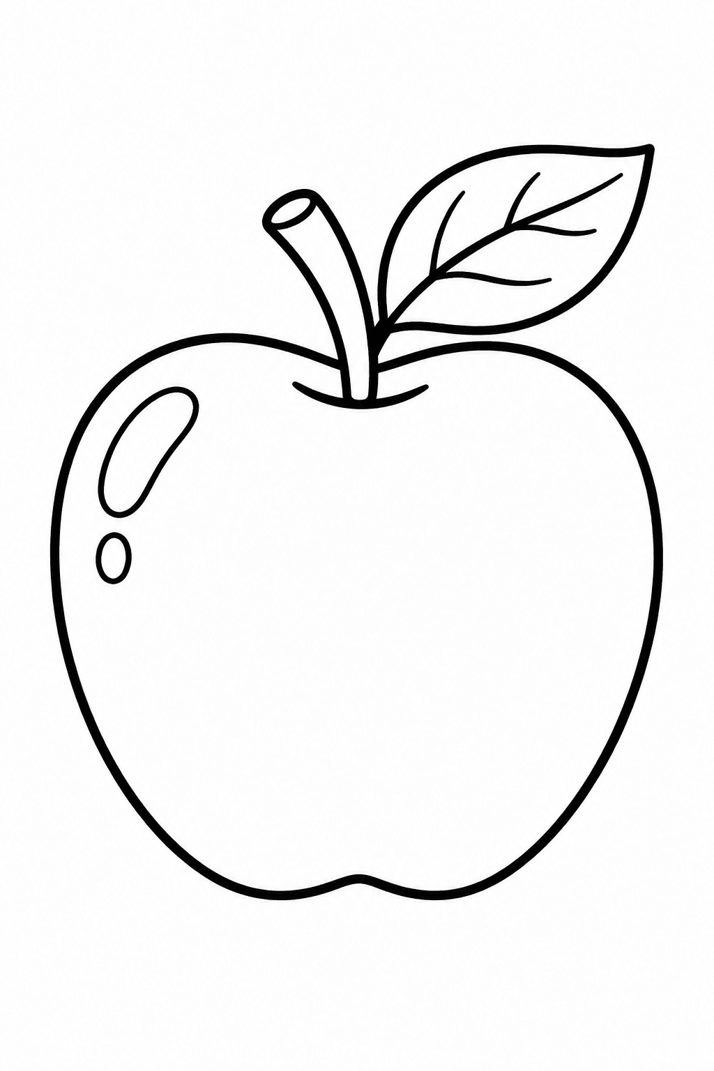 Apfel Ausmalbild 1