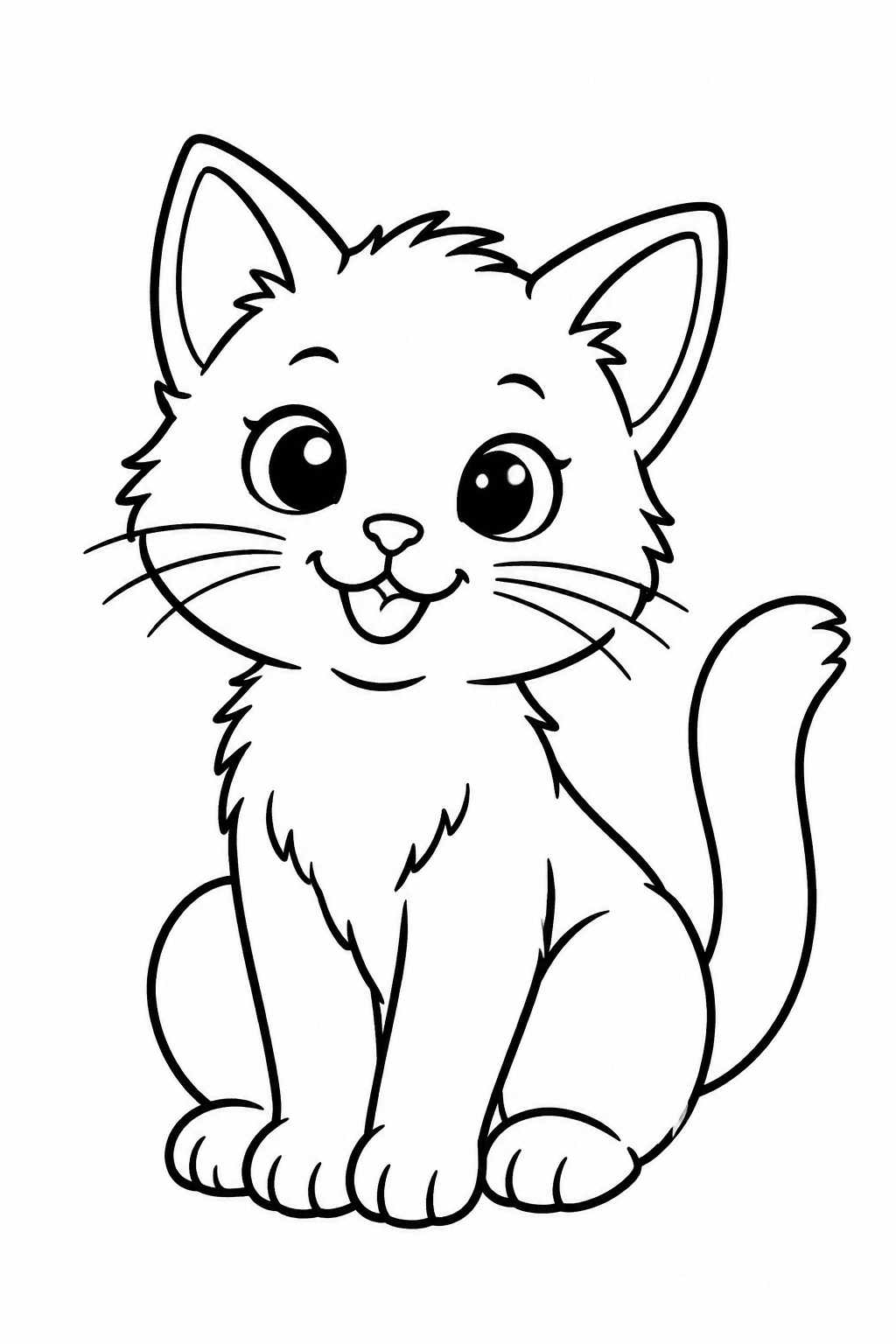 Katze Ausmalbild 1
