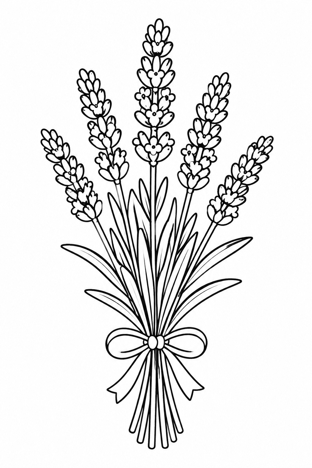 lavendel Ausmalbild 1