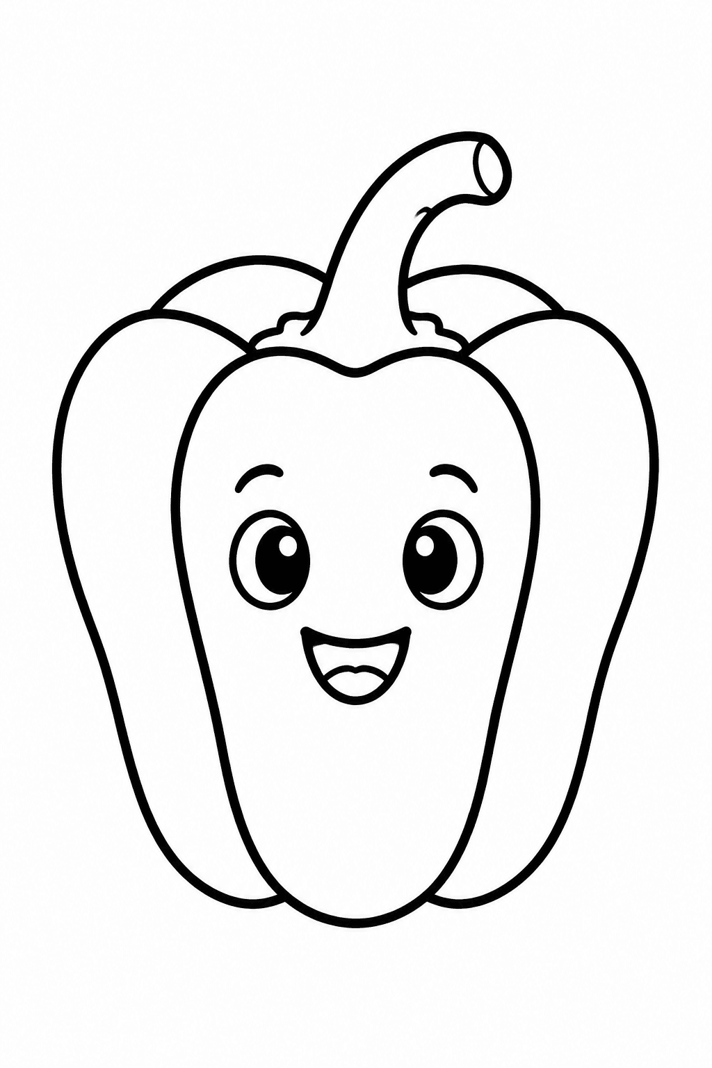 Paprika Ausmalbild 1