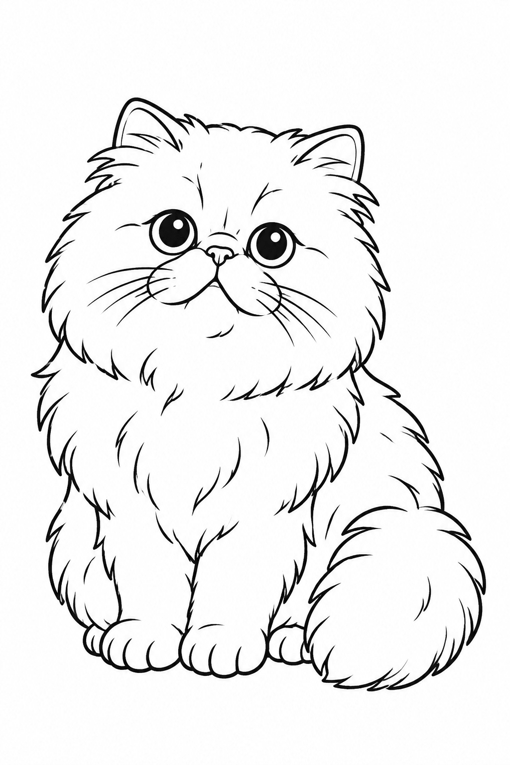 Perserkatze Ausmalbild 1