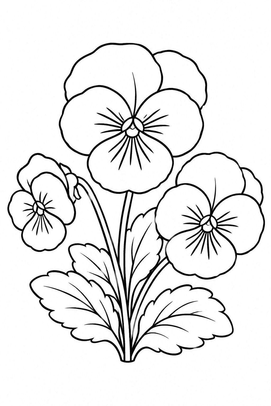 stiefmütterchen Ausmalbild 1