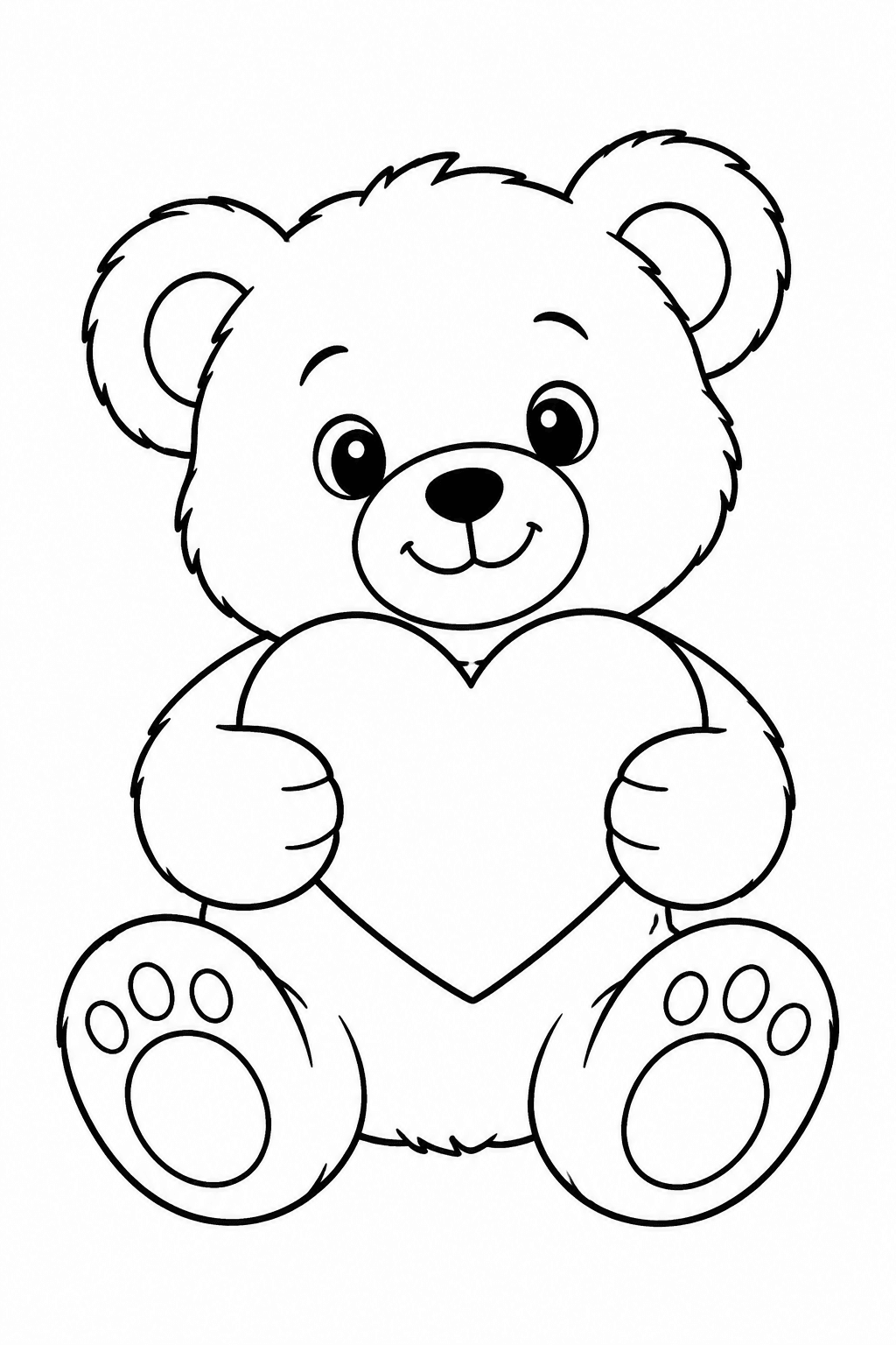 Teddybären Ausmalbild 1