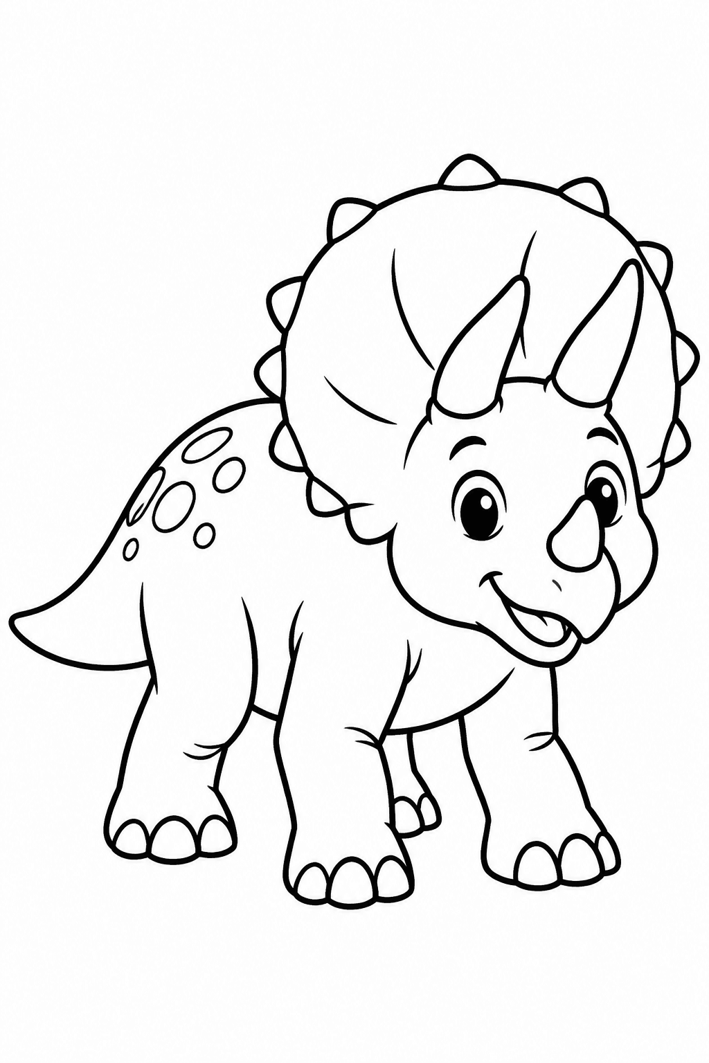 Triceratops Ausmalbild 1