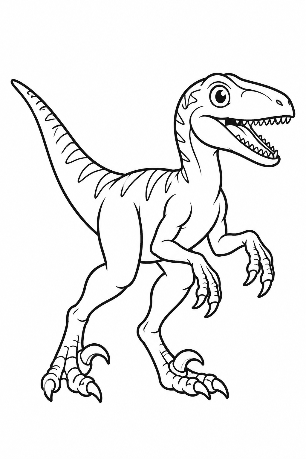 Velociraptor Ausmalbild 1