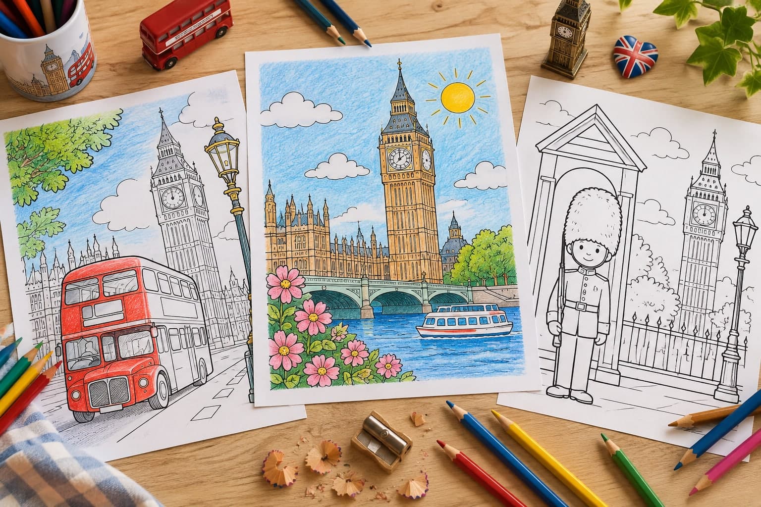 Titelbild: Big Ben Ausmalbilder für berühmte Städte – Kreativer Malspaß