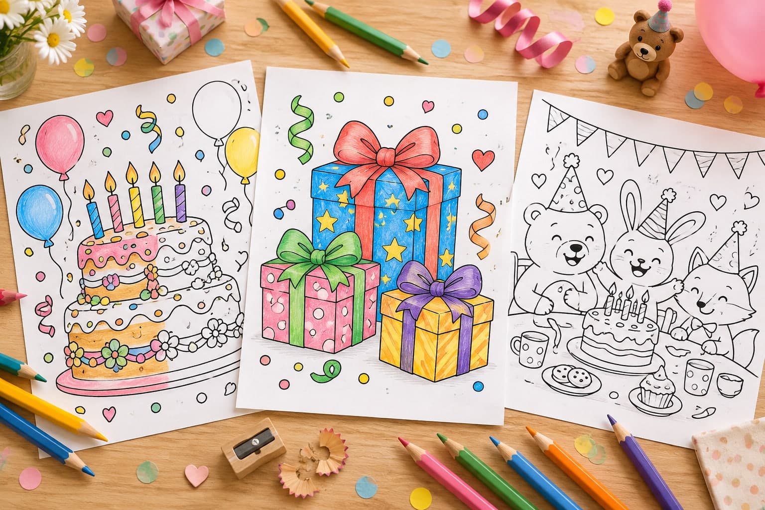 Titelbild: Geburtstag Ausmalbilder kostenlos ausdrucken