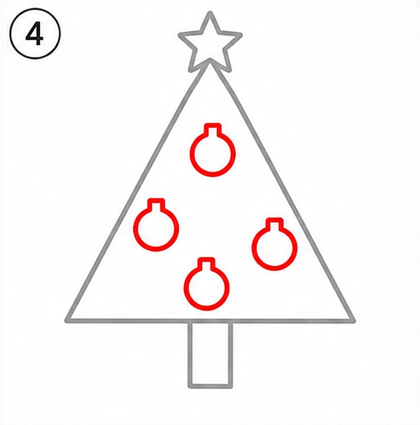 Tannenbaum malen einfach, Schritt 4 von 6