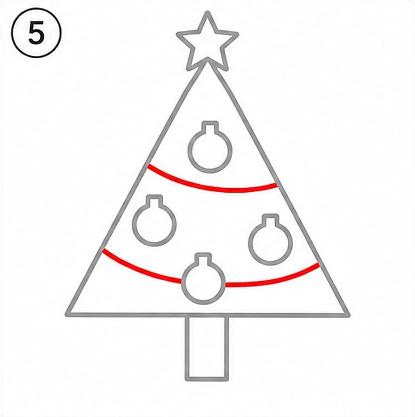 Tannenbaum malen einfach, Schritt 5 von 6