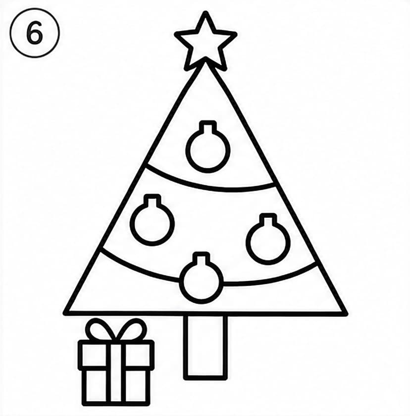 Tannenbaum malen einfach, Schritt 6 von 6