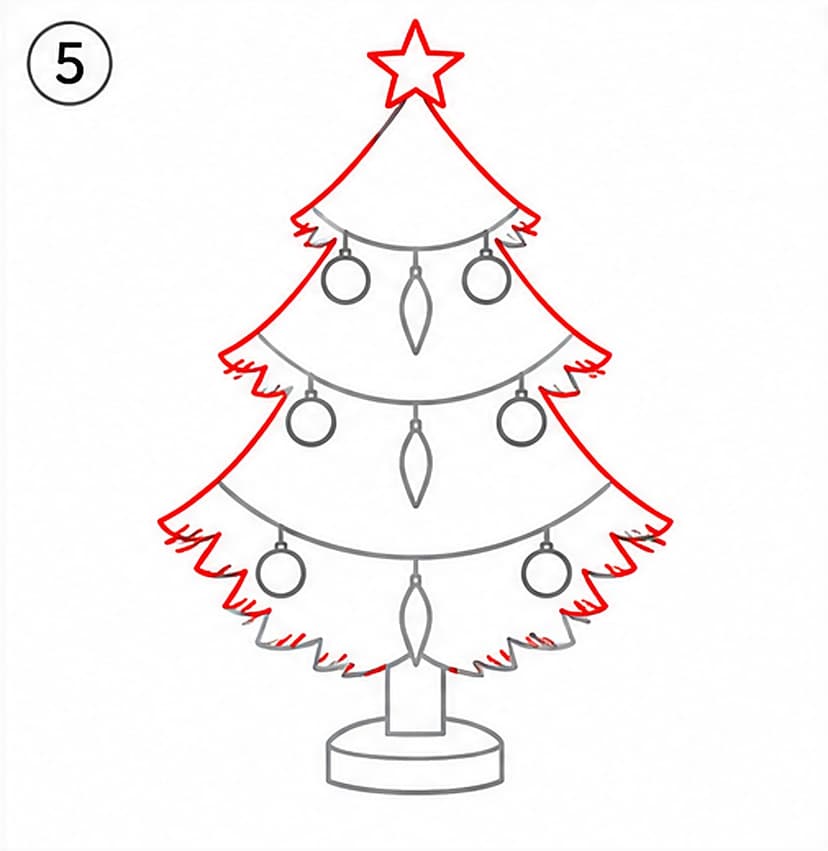 Tannenbaum malen für Größere, Schritt 5 von 6