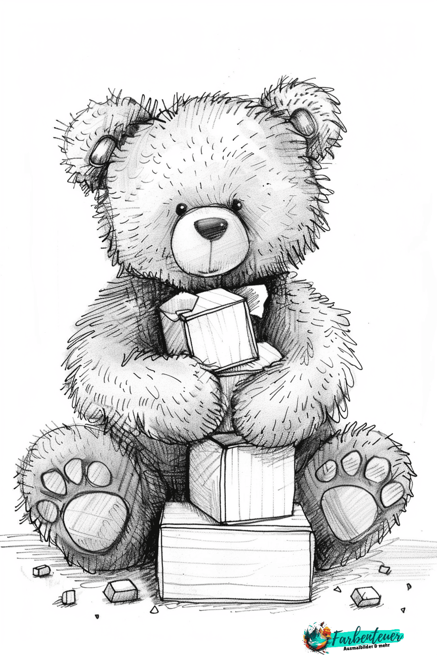 Teddybär Ausmalbild 6