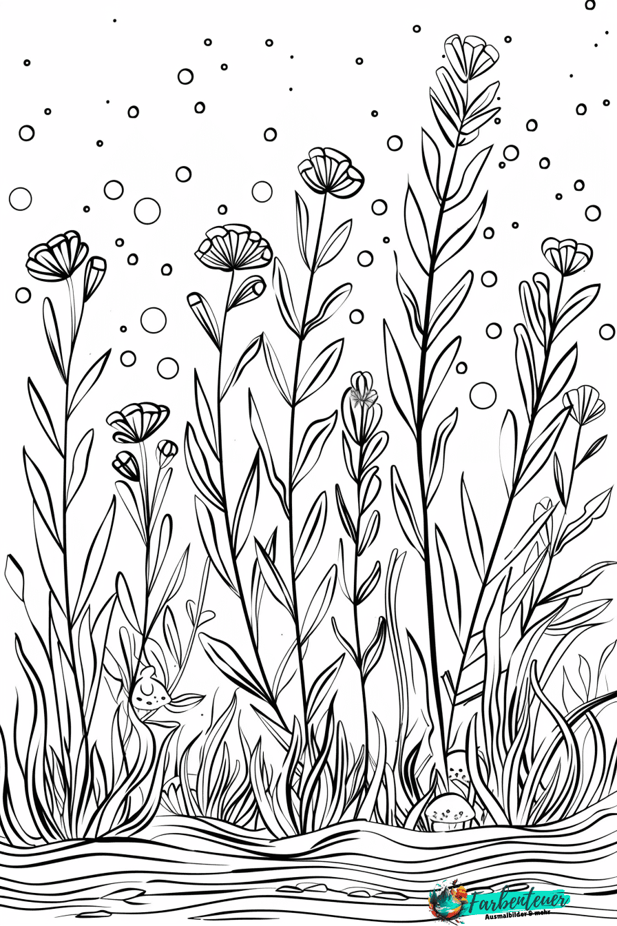 Wasserpflanzen Ausmalbild 10