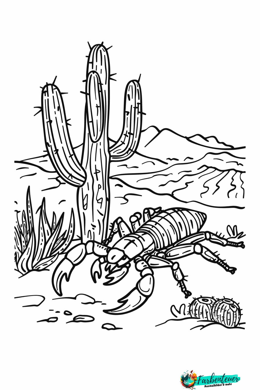 Skorpion Ausmalbild 9
