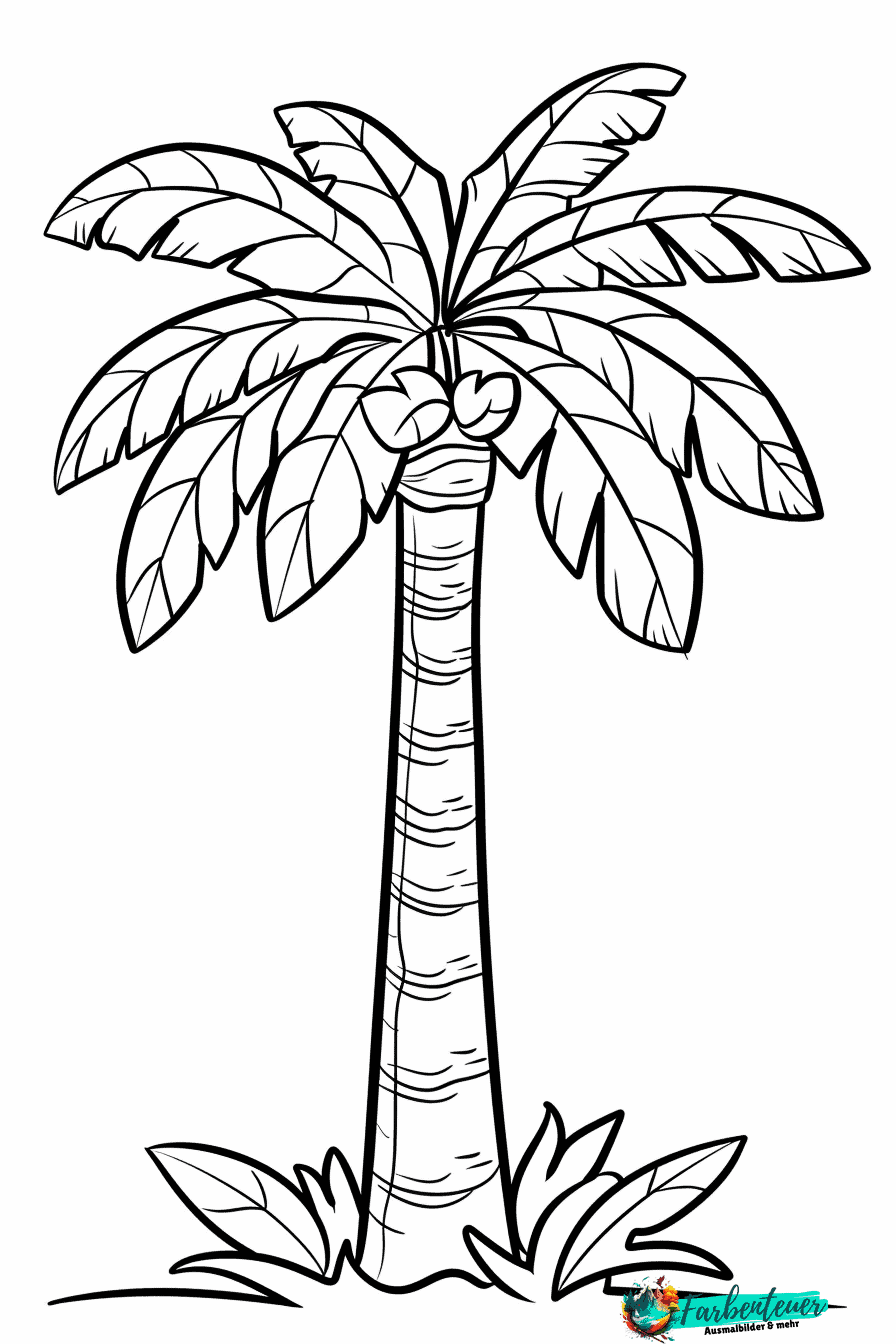 Palme Ausmalbild 2