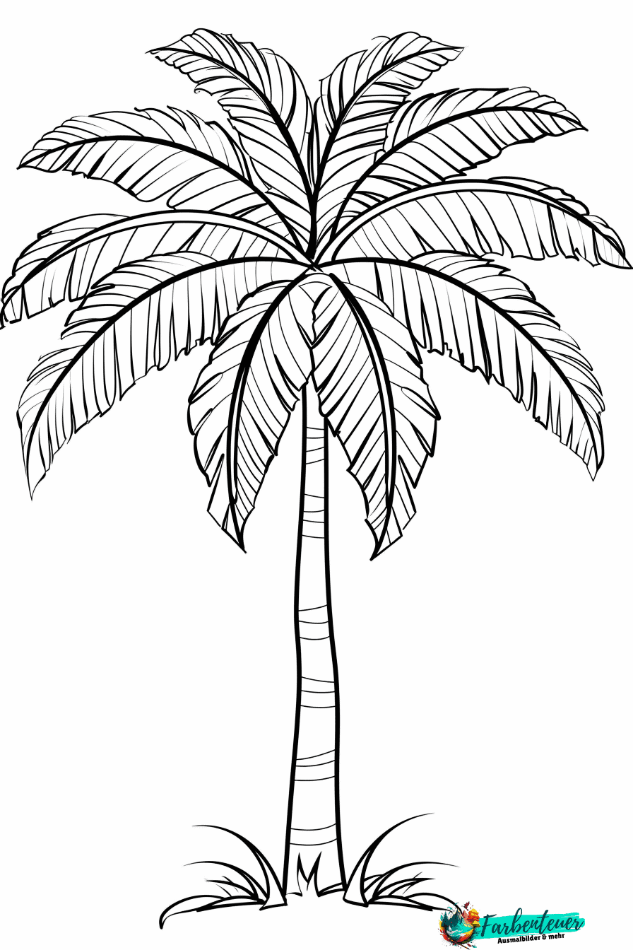 Palme Ausmalbild 11