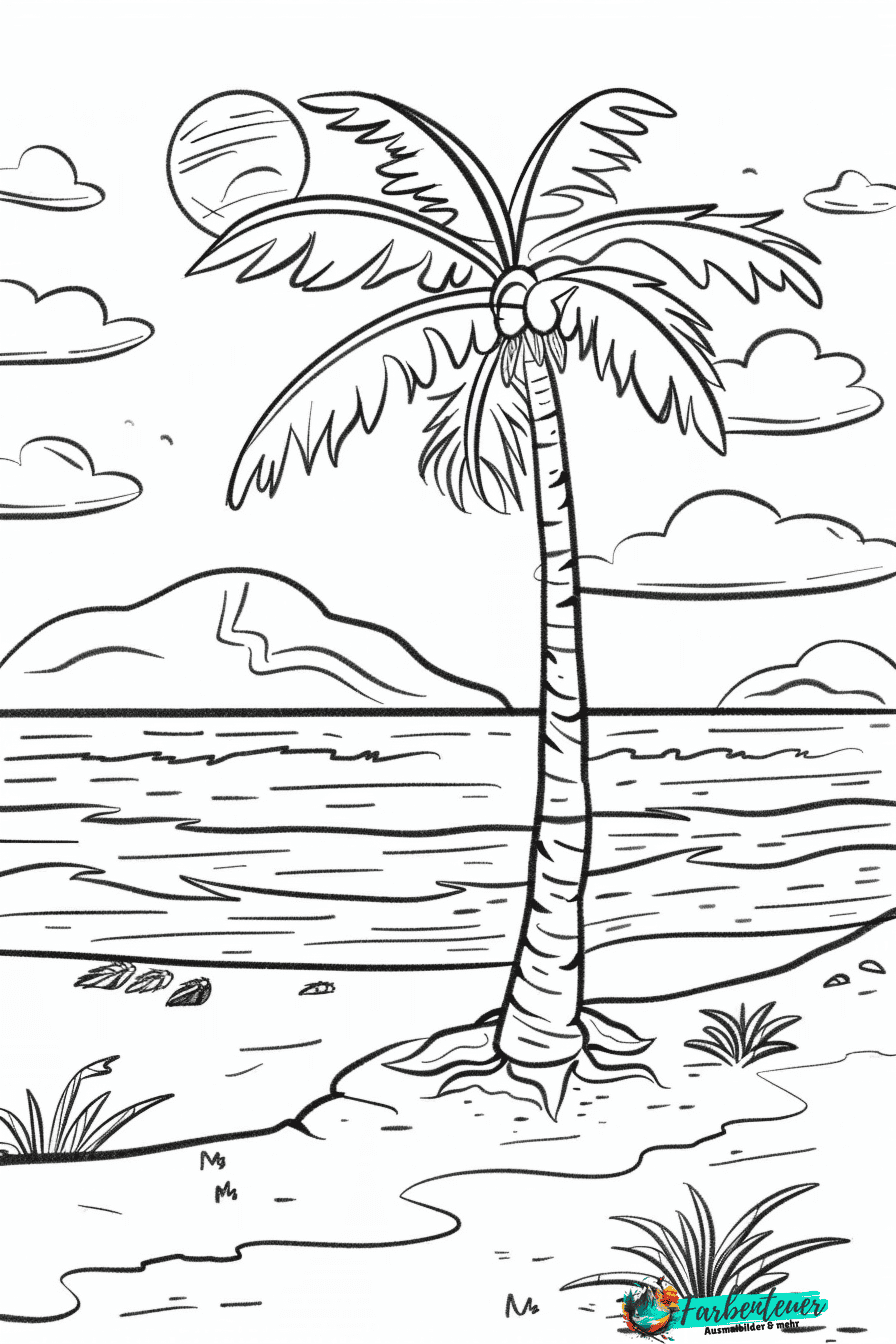Palme Ausmalbild 8