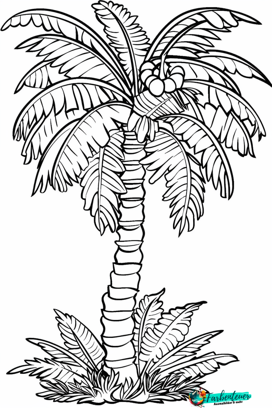 Palme Ausmalbild 10