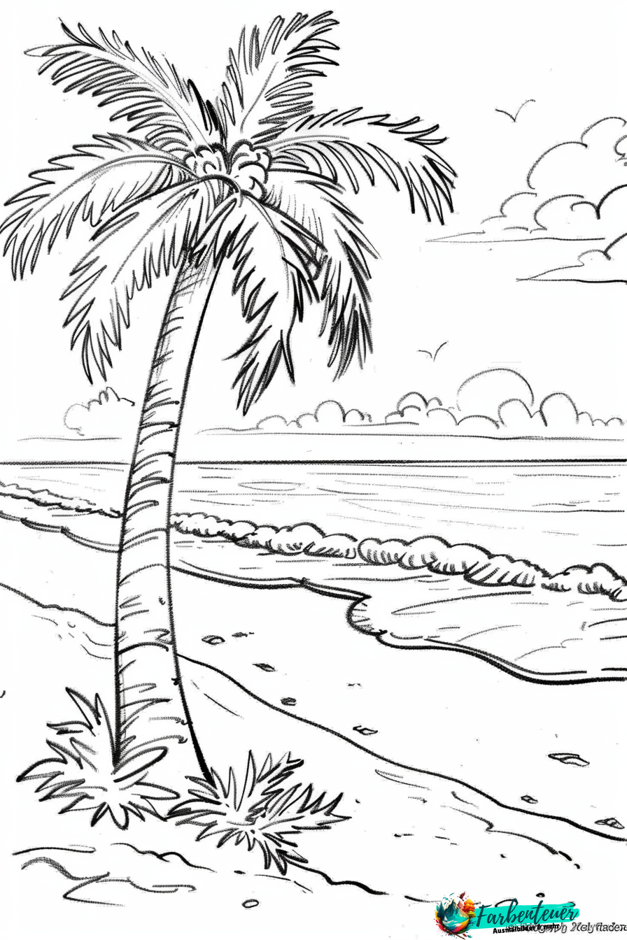 Palme Ausmalbild 6