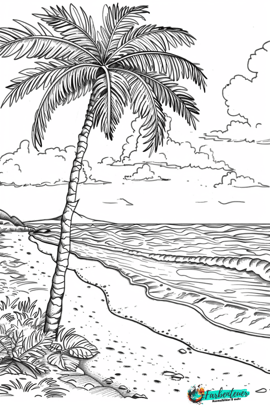 Palme Ausmalbild 5