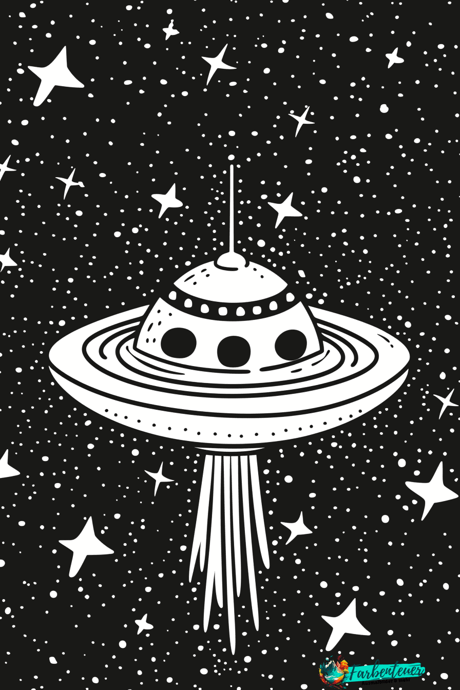 UFOs Ausmalbild 3