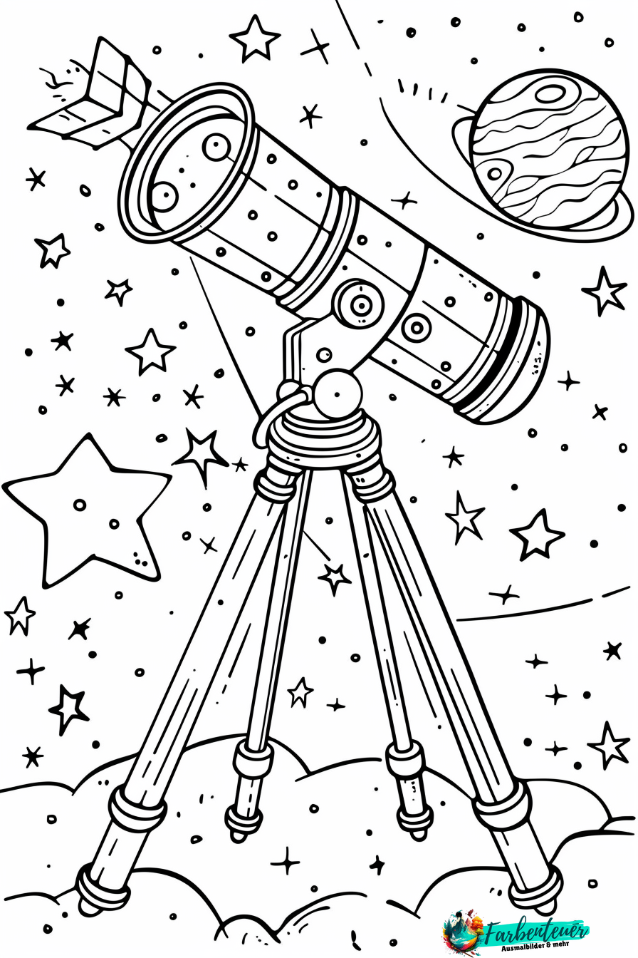 Teleskope Ausmalbild 4