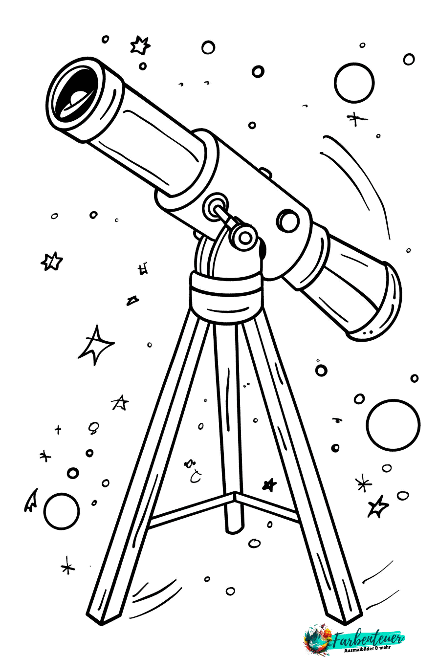 Teleskope Ausmalbild 8