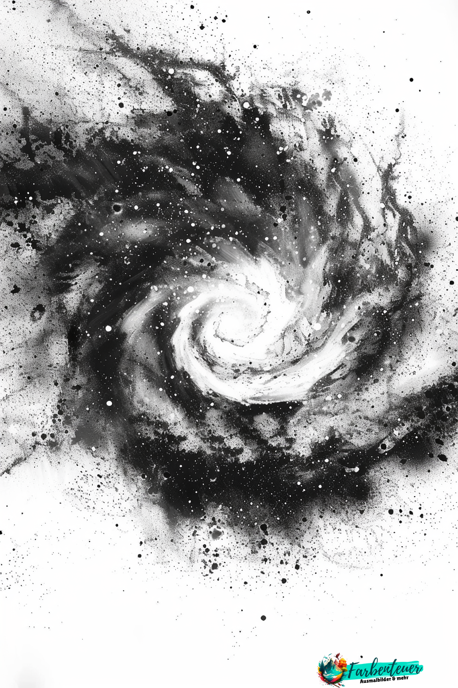 Galaxien Ausmalbild 8