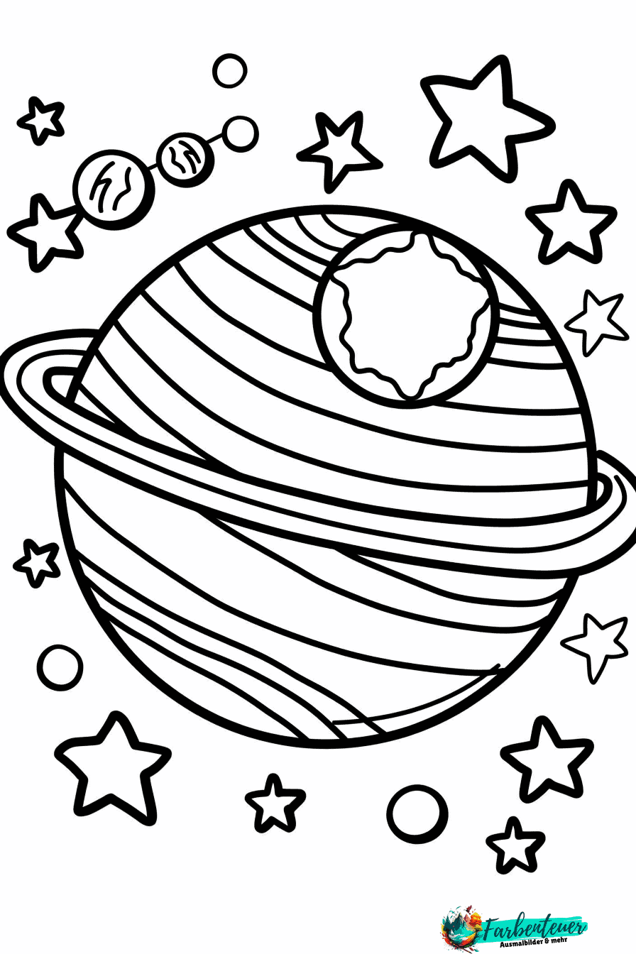 Planeten Ausmalbild 3