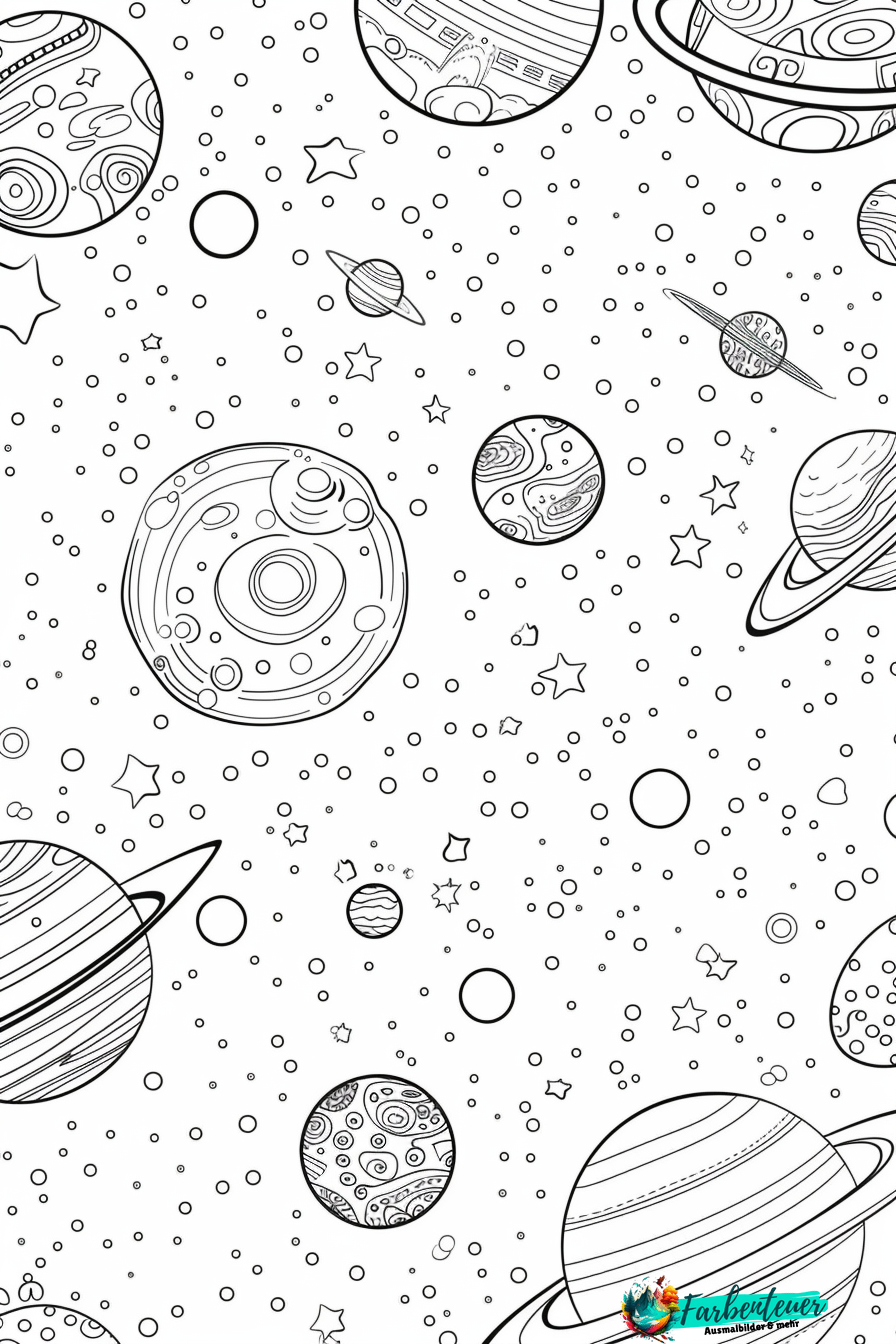 Planeten Ausmalbild 11
