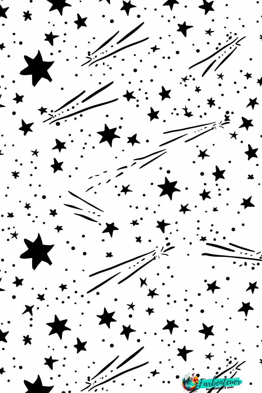 Sternschnuppen Ausmalbild 9