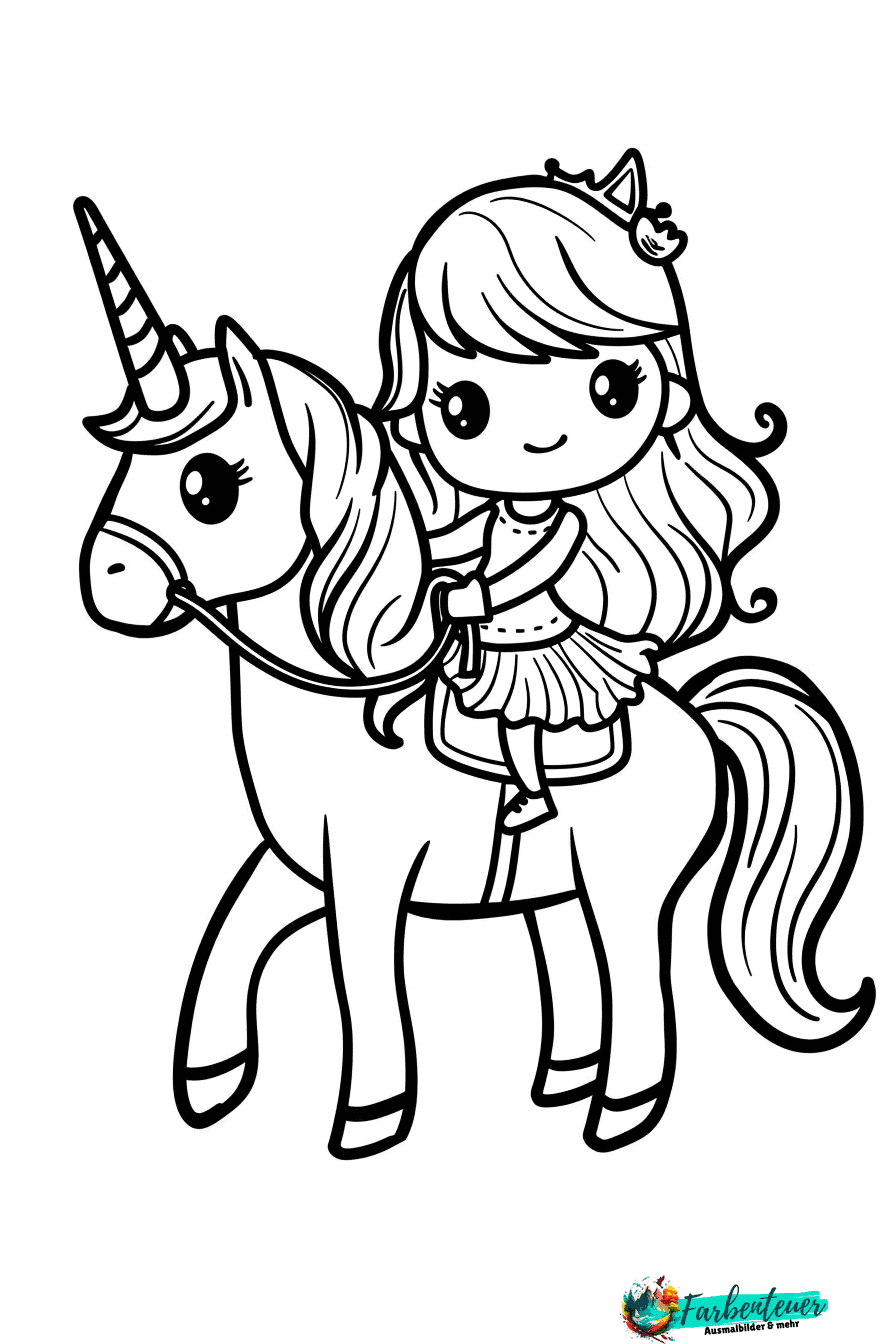 Einhorn Ausmalbild 2