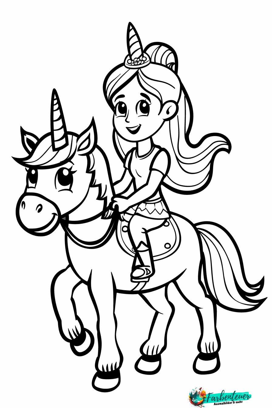 Einhorn Ausmalbild 4